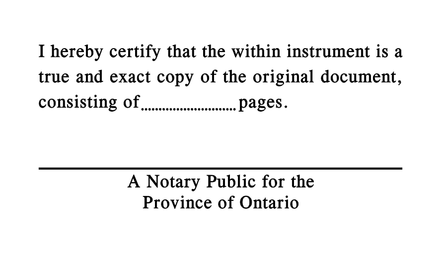 ON1NSCertified "True Copy" Stamp